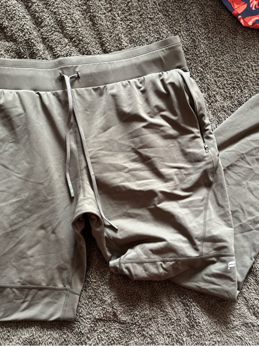 Fabletics Men's Olive Drawstring Performance Joggers
